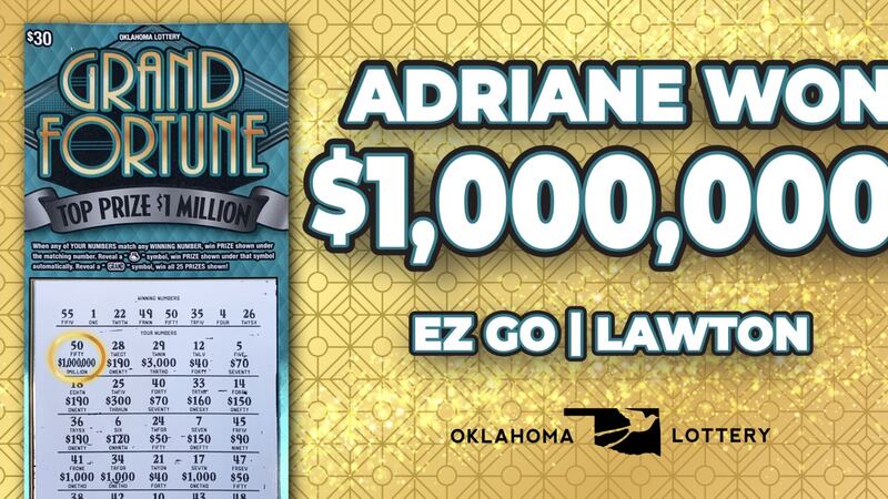 Oklahoma Lottery officials said her winning “Grand Fortune” scratcher was purchased at the EZ...