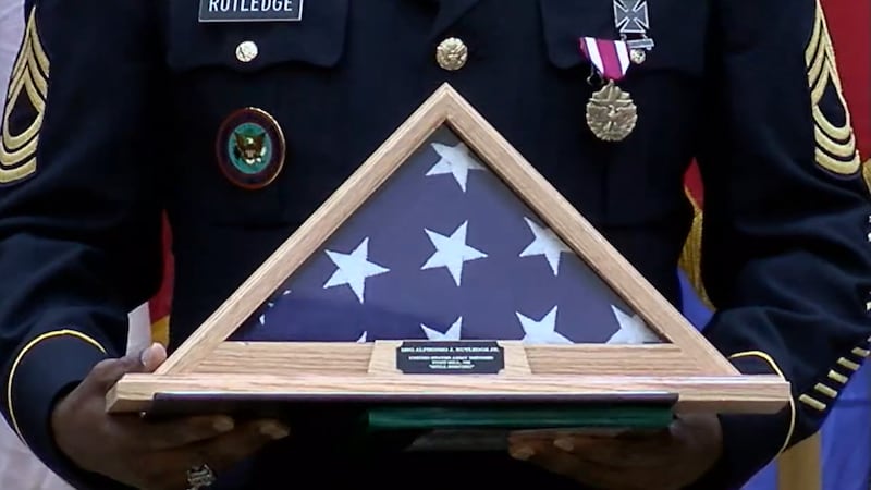 Service members and civilian workers were recognized for their service in a retirement...