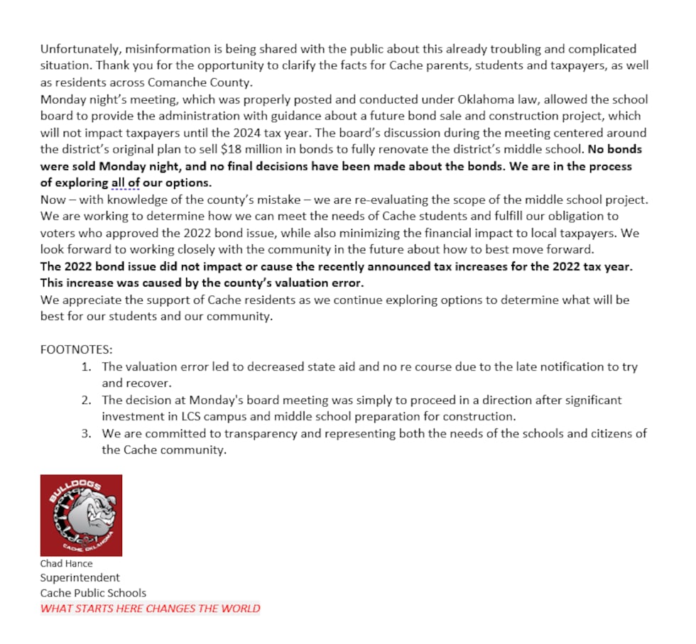New details on the Comanche County Assessor’s clerical error, which is costing communities...