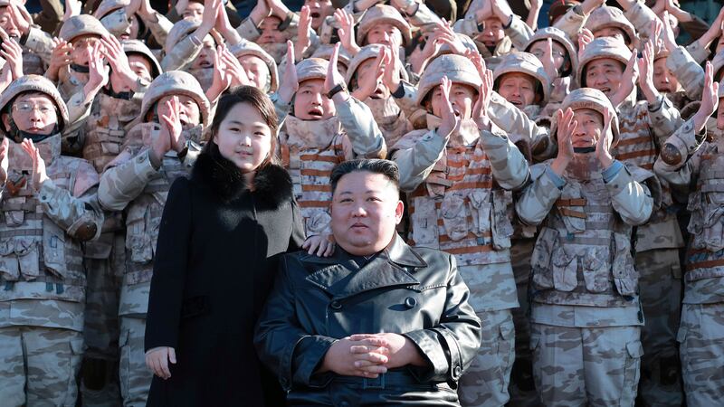 This undated photo provided on Nov. 27, 2022, by the North Korean government shows North...