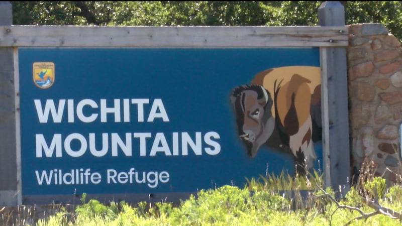 Wichita Mountains Wildlife Refuge sign
